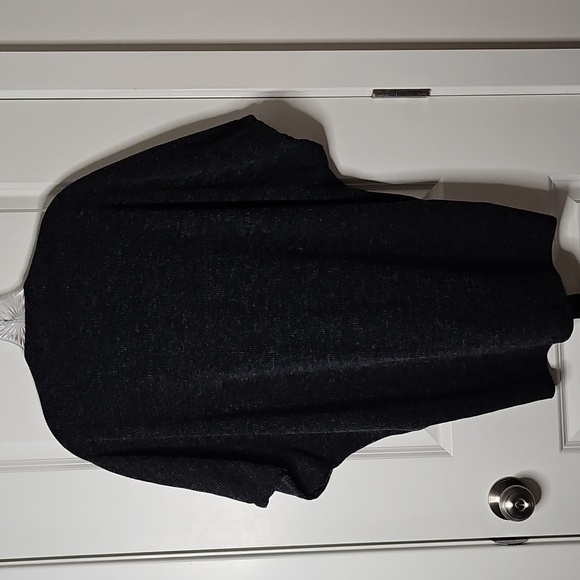 Ces Femme Black Tie Front Kimono Cardigan Size Large Short Sleeve Open Knit - Picture 4 of 10